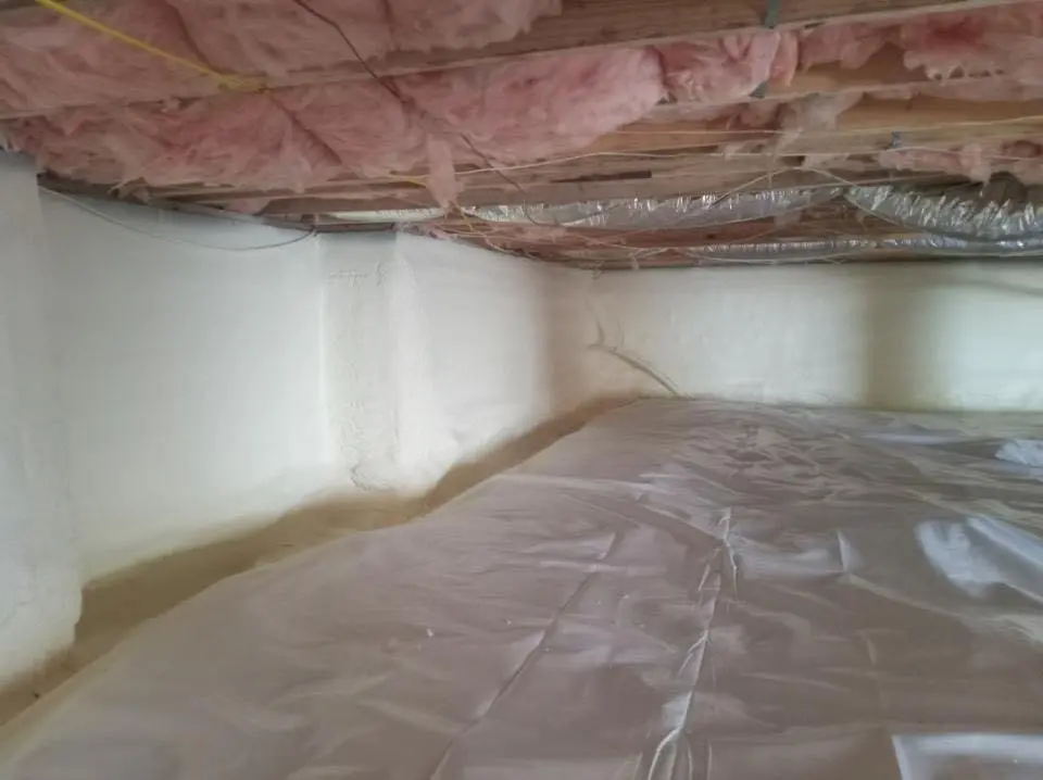 Crawl space encapsulation with closed-cell spray foam for Flat Roof Repair in Albany